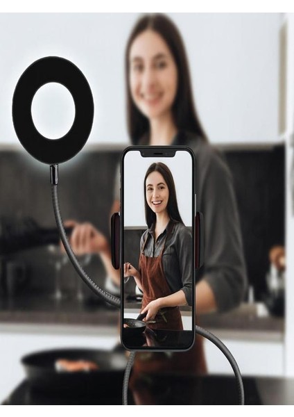 LED Ring Light Youtuber Light Stüdyo Işığı Akrobat Selfie LED Masa Lambası 3 renk ışıklı modelleri