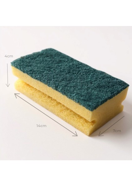 Jumbo Büyük Boy Vip Kaliteli 14 x 7 cm Oluklu Bulaşık Süngeri 5 Adet fiyatları