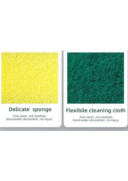 Jumbo Büyük Boy Vip Kaliteli 14 x 7 cm Oluklu Bulaşık Süngeri 5 Adet