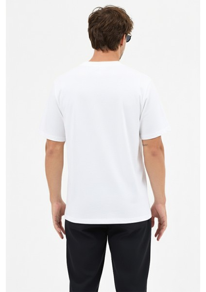 Erkek Premium Kalite Yoğun Dokulu Pamuklu T-Shirt Beyaz M101-R0220-01 modelleri
