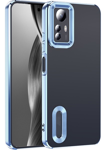 Redmi Note 12S Kılıf Kamera Korumalı Logo Gösteren Tcmk Omega Kapak - Gümüş fiyatları