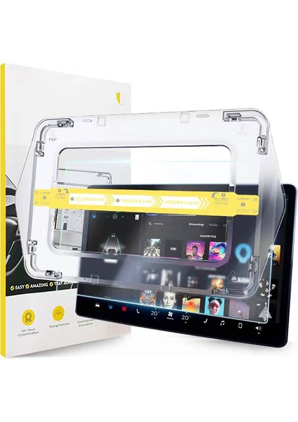 Tesla Model S Araç Multimedya Ekran Koruyucu Ar Oleofobik Uygulama Aparatlı Tcmk Premium Temperli Ca modelleri