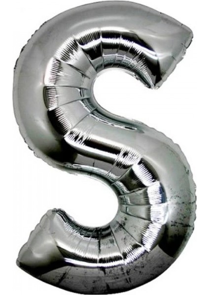 - Gümüş Rengi Folyo Harf Balon 1 Metre