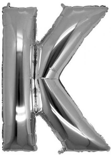 - Gümüş Rengi Folyo Harf Balon 1 Metre