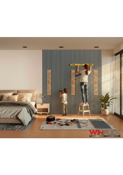 Eko Antra-Mix Keçeli Akustik Ahşap Paneli – (50X240CM).