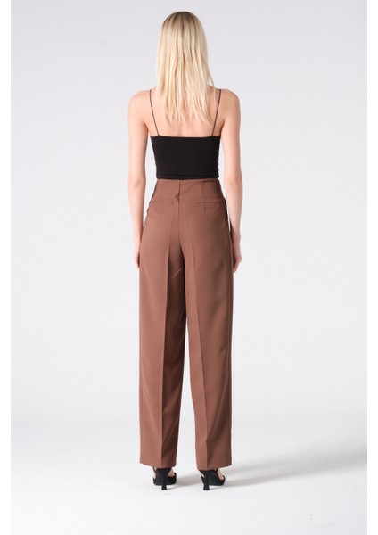 Üç Pile Yüksek Bel Palazzo Pantolon fırsatları