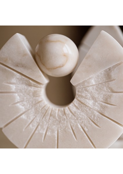 Mermer Dekoratif Obje Seti 2’li – El Yapımı Doğal Taş Modern Ev Aksesuarı fırsatları