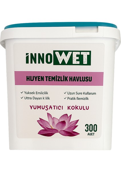 Innowet Kova Islak Mendil Yumuşatıcı Kokulu Yüzey Temizlik Havlusu 300 Yaprak