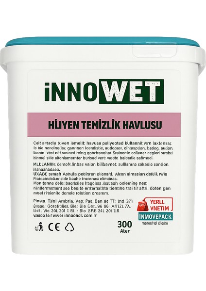 Innowet Kova Islak Mendil Yumuşatıcı Kokulu Yüzey Temizlik Havlusu 300 Yaprak modelleri