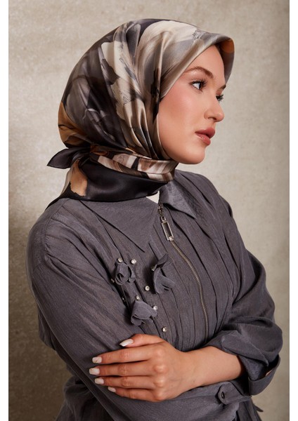 Antrasit Levidor Twill Ipek Eşarp 44 fiyatları