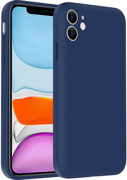 iPhone 11 Kılıf Kamera Korumalı Kartlık Hazneli Tcmk Vitra Kapak - Lacivert