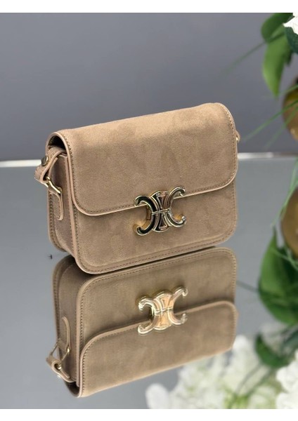 Sellini Kadın Omuz Çantası Süet Deri