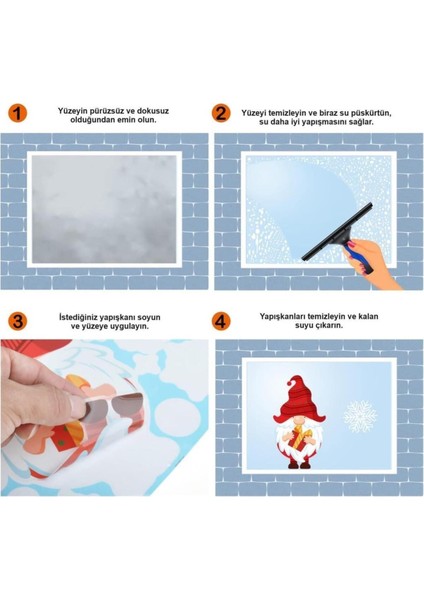 Kış Temalı Yılbaşı Çam Ağacı Cam Sticker Seti Hediye Paketi Cam Duvar Süsü Dekorasyon Çıkartmaları fırsatları