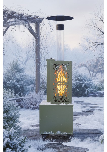 Retro Yeşil Kutulu Lazer Kesimli Pelet Soba fiyatları