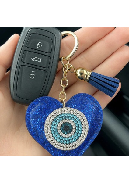 Kalp Nazar Boncuğu Anahtarlık – Şans ve Koruma Sembolü modelleri