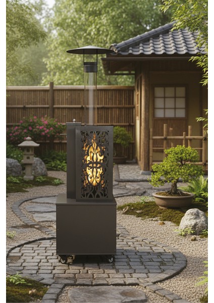 Retro Antrasit Kutulu Lazer Kesimli Pelet Soba fiyatları