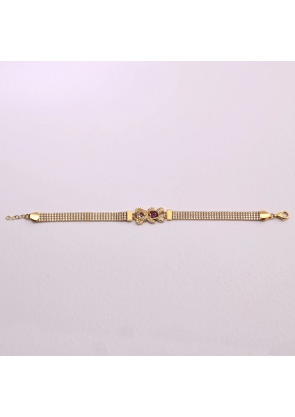 14 Ayar Altın Su Yolu Yakut Ayıcık Bileklik, Sevimli ve Minimal Hayvan Figürlü Takı indirimleri