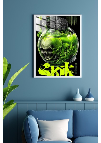 Zehirli Ruh Tasarım Çerçeveli Metal Poster Tablo fiyatları