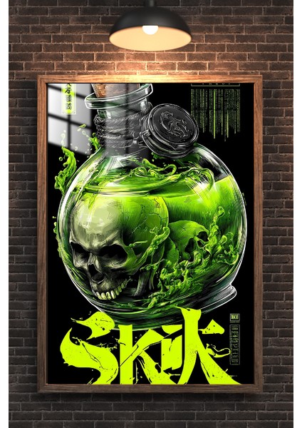 Zehirli Ruh Tasarım Çerçeveli Metal Poster Tablo fırsatları