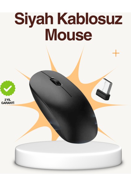 Kablosuz Sessiz Mouse – Ayarlanabilir Dpı ve USB Bağlantılı