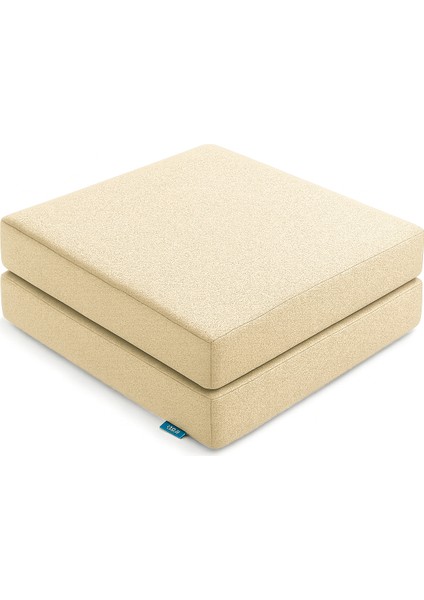 Fermuarlı 2'li Sandalye Minderi 40X40 cm Sünger Sandalye Minderi Bağcıklı Antrasit