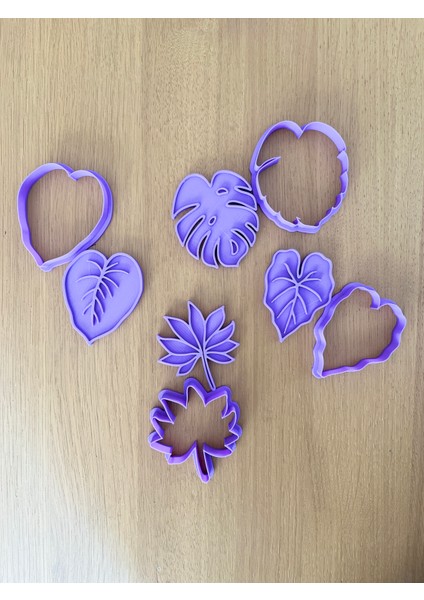 4’lü Yaprak Şeklinde Kurabiye Kalıbı – Fondan ve Hamur Kalıbı modelleri