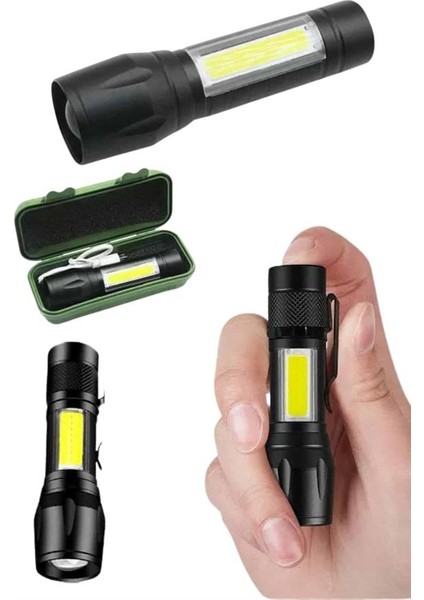 Uzun Menzilli Şarjlı El Feneri Uzun Ömürlü LED Işık Lamba indirimleri