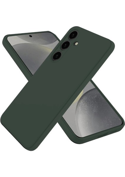 Samsung Galaxy A56 Kılıf First Silikon - Koyu Yeşil