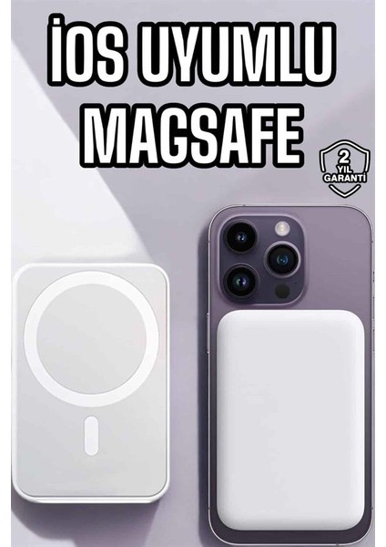 5000 Mah Ios Uyumlu Magsafe Kablosuz Şarj Hızlı Şarj Desteği fiyatları