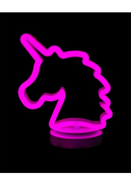 Neon Işıklı Unicorn Masa Gece Lambası