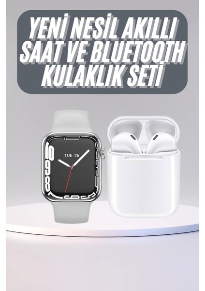 Akıllı Saat Kulaklık Hediyeli Uyku ve Sağlık Takibi Yapabilen Uzun Ömürlü