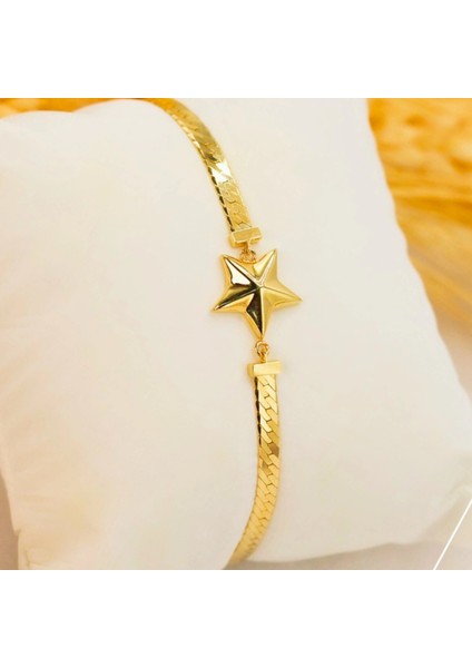 14 Ayar Altın Yıldız Zincir Bileklik fırsatları