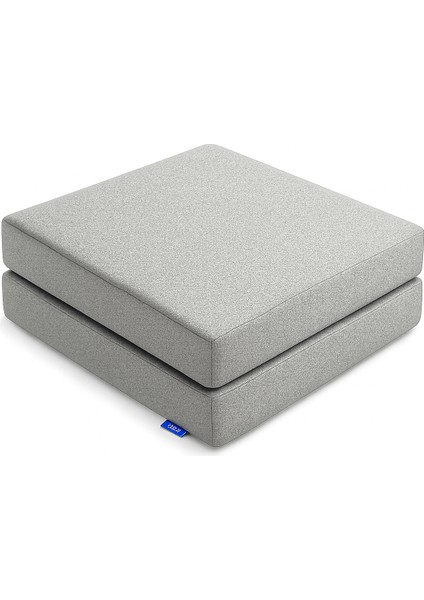 Fermuarlı 2'li Sandalye Minderi 40X40 cm Sünger Sandalye Minderi Bağcıklı Antrasit