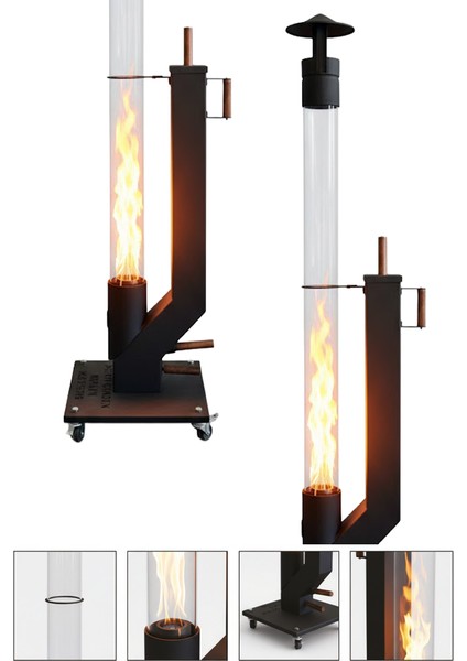 Tekerlekli Füze Pelet Soba modelleri