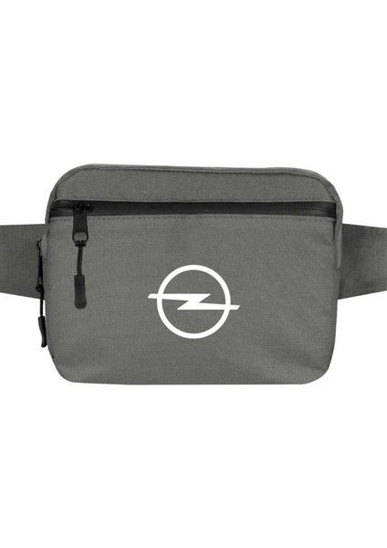 Opel Logo Bel Çantası Fermuarlı Gri Renk