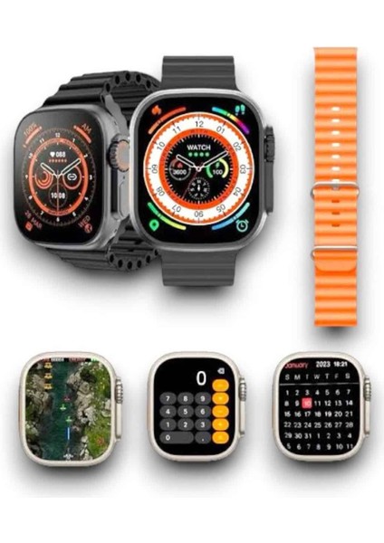 2025 Model Akıllı Saat Çift Kordon Ios ve Android Arama Cevaplama Sesli Asistan modelleri