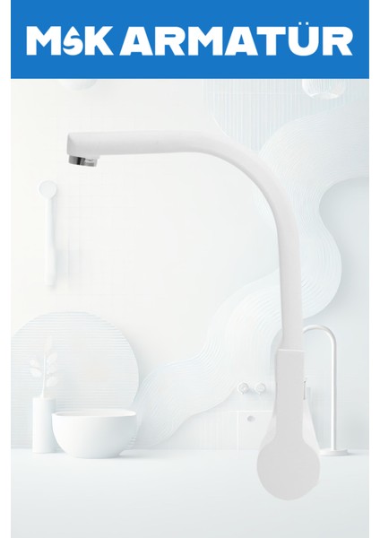 Beyaz Krom Armut Balıksırtı Eviye Bataryası Çeşmesi fiyatları