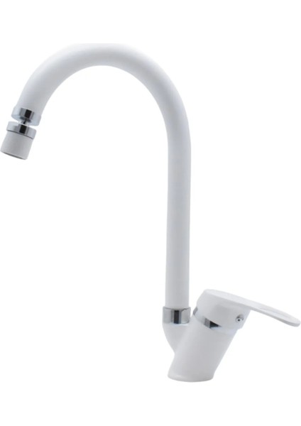 Beyaz Krom Baston Borulu Eviye Bataryası Mafsallı