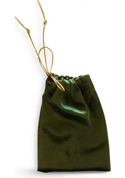 Luxe Velvet Mini Kadife Kese 10X15 cm | Altın Ipli Esnek Polyester Hediye ve Takı Kesesi