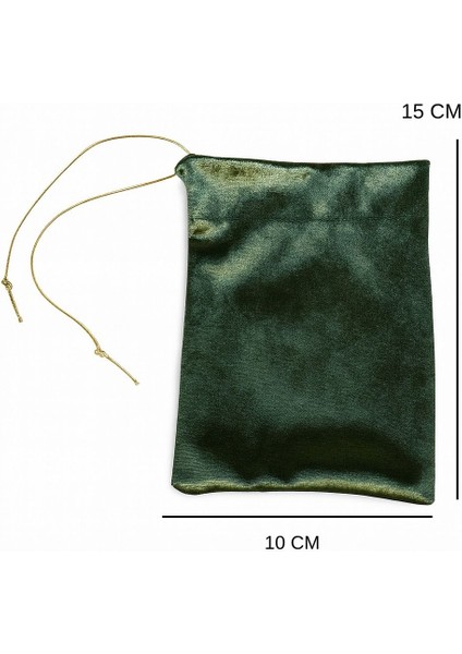 Luxe Velvet Mini Kadife Kese 10X15 cm | Altın Ipli Esnek Polyester Hediye ve Takı Kesesi indirimleri