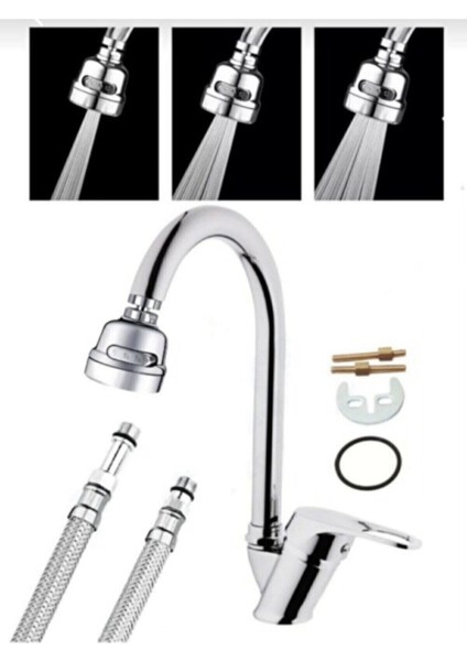 Mutfak Evye Bataryası Baston Tipi Oynar Başlıklı