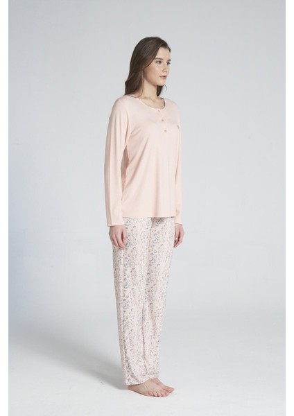 Gd Goldoremi 1718 Kadın Düğmeli Uzun Kollu Pijama Takımı fiyatları