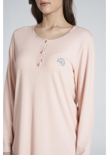 Gd Goldoremi 1718 Kadın Düğmeli Uzun Kollu Pijama Takımı fırsatları