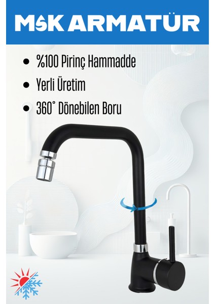 Siyah Krom Armut Köşe Oynar Başlıklı Eviye Bataryası Çeşmesi modelleri