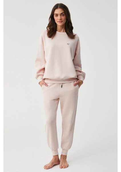Üç Iplik Içi Şardonlu Uzun Kol Kadın Pijama Takım 9935