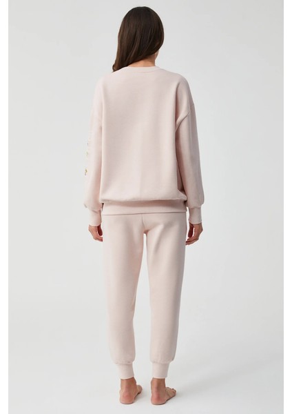 Üç Iplik Içi Şardonlu Uzun Kol Kadın Pijama Takım 9935