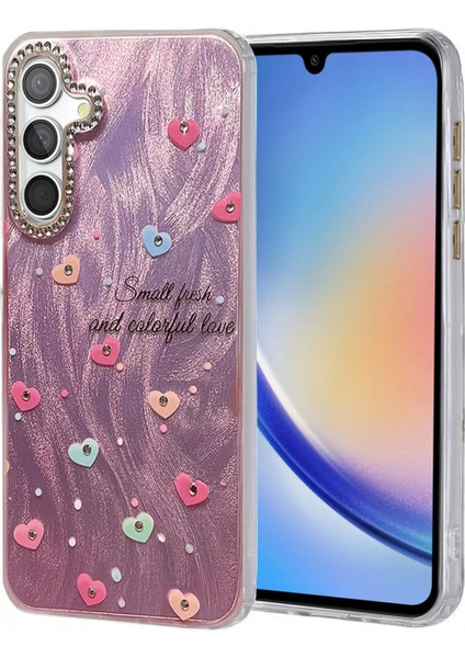 Ieg Samsung Galaxy A34 5g Kılıf Blade Aynalı Desenli Kapak - Desen 8