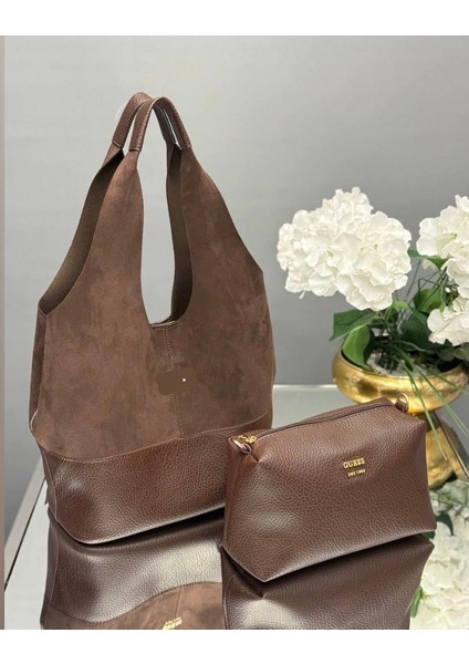 Guse Kadın Onuz Çantası Gerçek Süet Deri