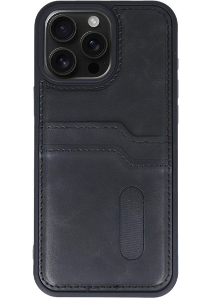 Iphone 14 Pro Max Kılıf Sara Kartvizitli Deri Kılıf - Siyah fiyatları
