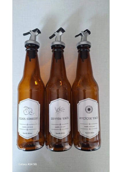 Yağlık Sirkelik 3'lü Kahverengi Cam Şişe Stantlı 354 cc fiyatları
